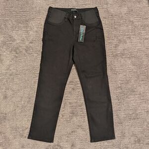 Savi Parker Black Maternity Elastic Panel Straight Leg Jeans - Medium (10/12)